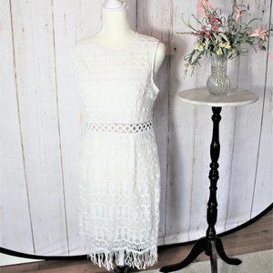 Lulus Kenna White Crochet Lace Bodycon Dress